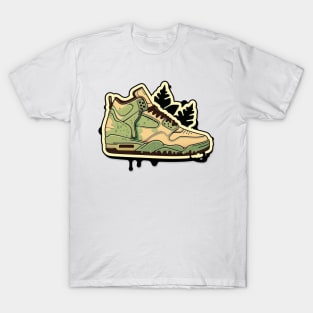 Step into a Greener Future with the Beige Yellow Green Sneaker T-Shirt